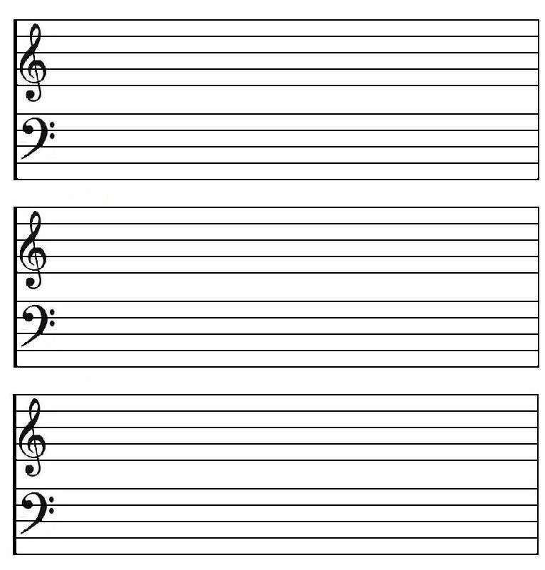 Use the blank music sheet below to write your own music. Print more ...